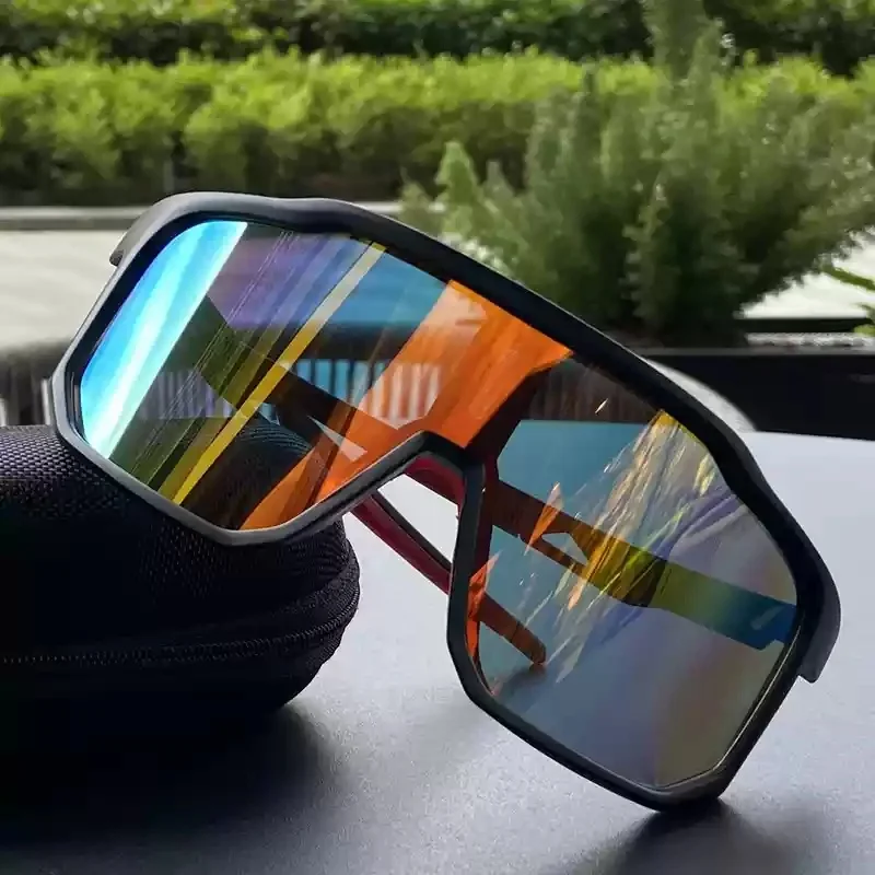 New Cycling Sunglasses Large Frame UV400 Anti-Ultraviolet Goggles Outdoor Sports Ride Hiking Windproof Eyewear Unisex