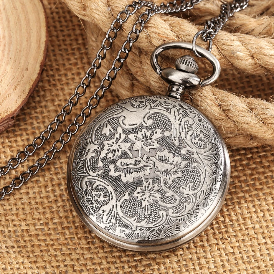 Accept Logo/Text Engraved Customized On Pure Simple No Words Wooden Pocket Watch Necklace Chain Pendant Quartz Mens Pocket Watch