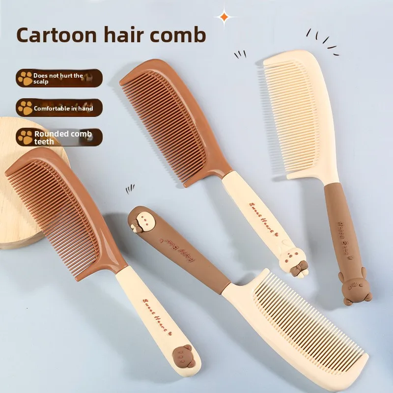 Cute Hair Brush Creative Pet Handle Comb Portable Hair Brush for Women Anti-Static Detangling Anti-Slip Hair Care Styling Tool