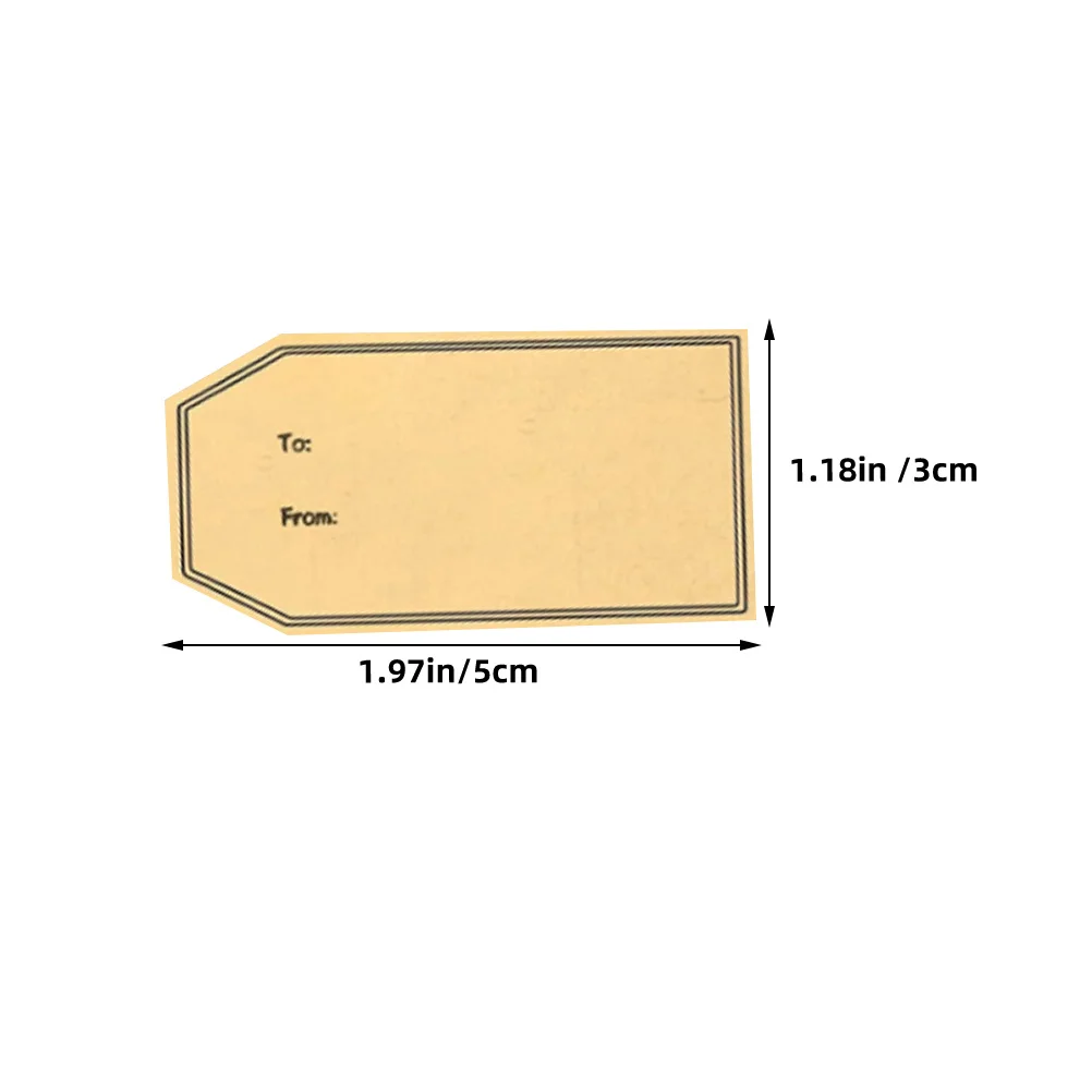 1 Roll Kraft Paper Adhesive Labels Writable Blank Self-Adhesive Removable Sealing Stickers for Gift Candy Party Bags