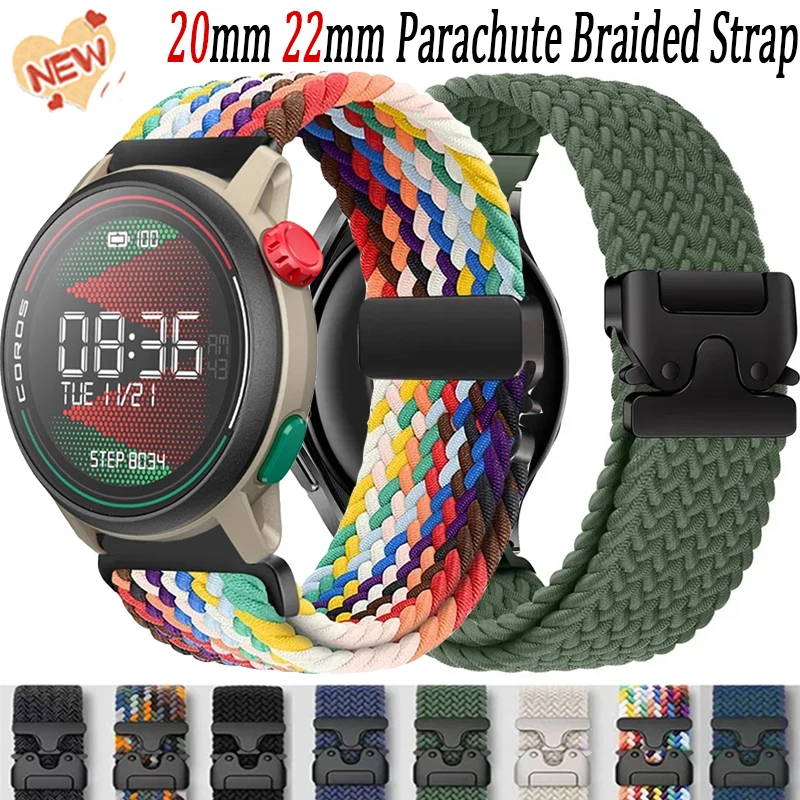 

Braided Parachute buckle Strap For COROS APEX 4 42mm-2 Pro/PACE 3-Pro Nylon Bracelet Band For Suunto Vertical 2-1/Race 2-1-S/Run