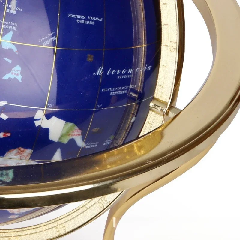 Gem Desktop Globe Crafts Office Study Interior Ornament Opening Gift