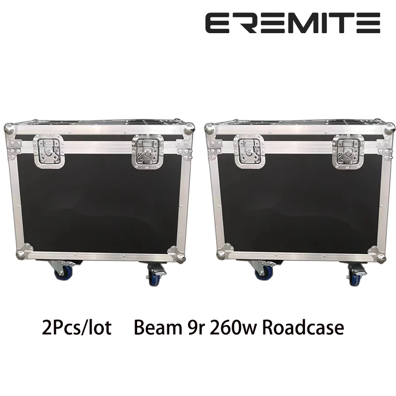 2Pcs Road Case Beam 9R 260W Moving Head Stage Light Prism Color Bar Effects Gobo FlyCase for  Dmx Control Party Wedding Dj