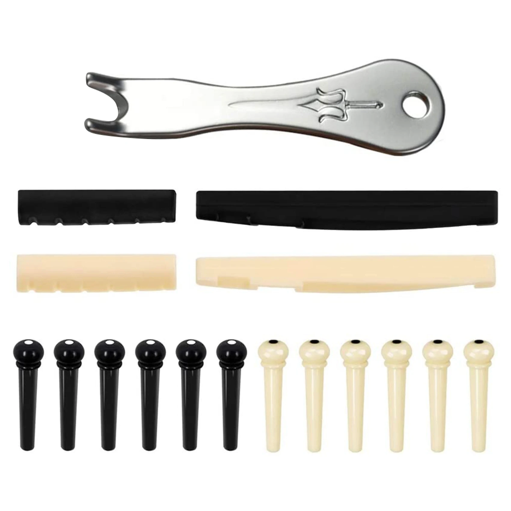 Alat Penarik Pin Jembatan Gitar BARU dengan Set Alat Pengukur untuk Pembuat Gitar