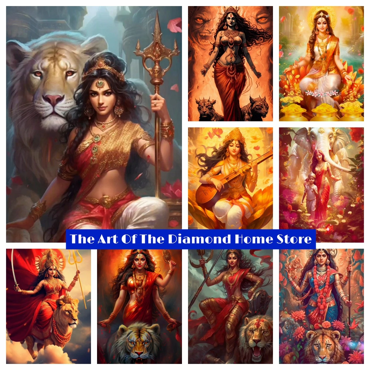 The Lndian Goddess 5D DIY AB Drills Diamond Painting Rhinestone Cross Stitch Dancer Embroidery Mosaic Hobby Craft Home Decor