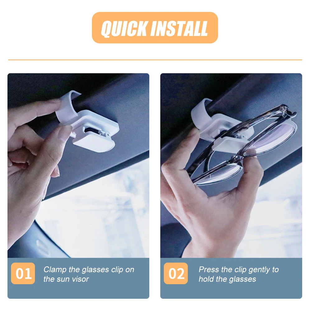 2 pezzi portaocchiali da auto magnetico, con clip per biglietti,supporto per occhiali da sole, pratico,adatto per parasole auto cchiali da sole, occhiali da vista, facile da installare (grigio