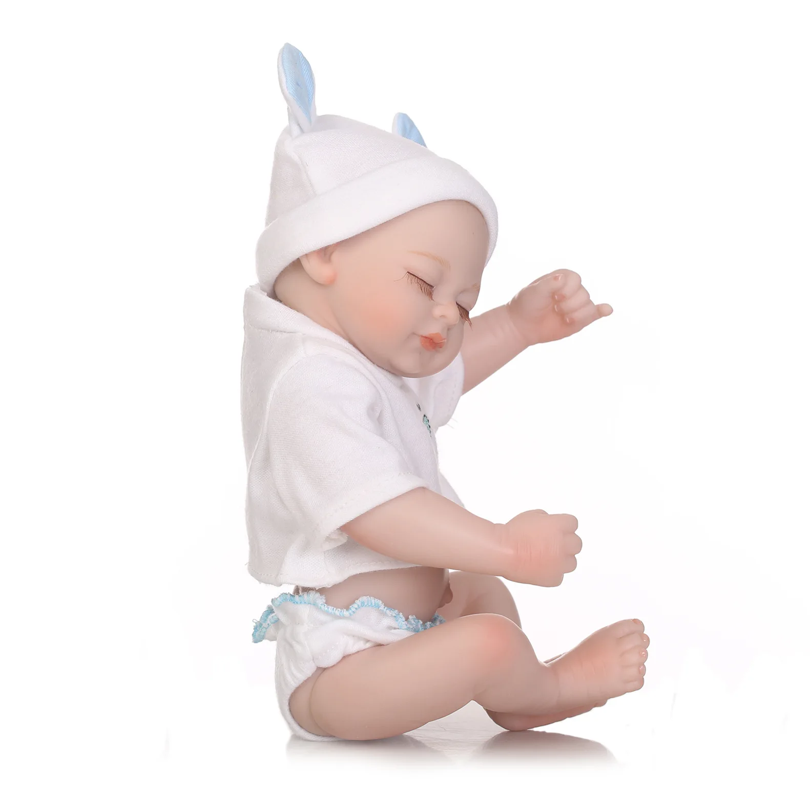 Adorable 28cm/12inch Soft Vinyl Silicone Mini Reborn Baby Doll - Lifelike & Washable - Perfect Gift for Kids!