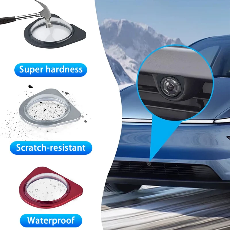 For Tesla Model Y Juniper 2025+ Model 3 Highland 2026 Original Fit Front Camera Protector Shield Tempered Glass Rainproof Cover image 4
