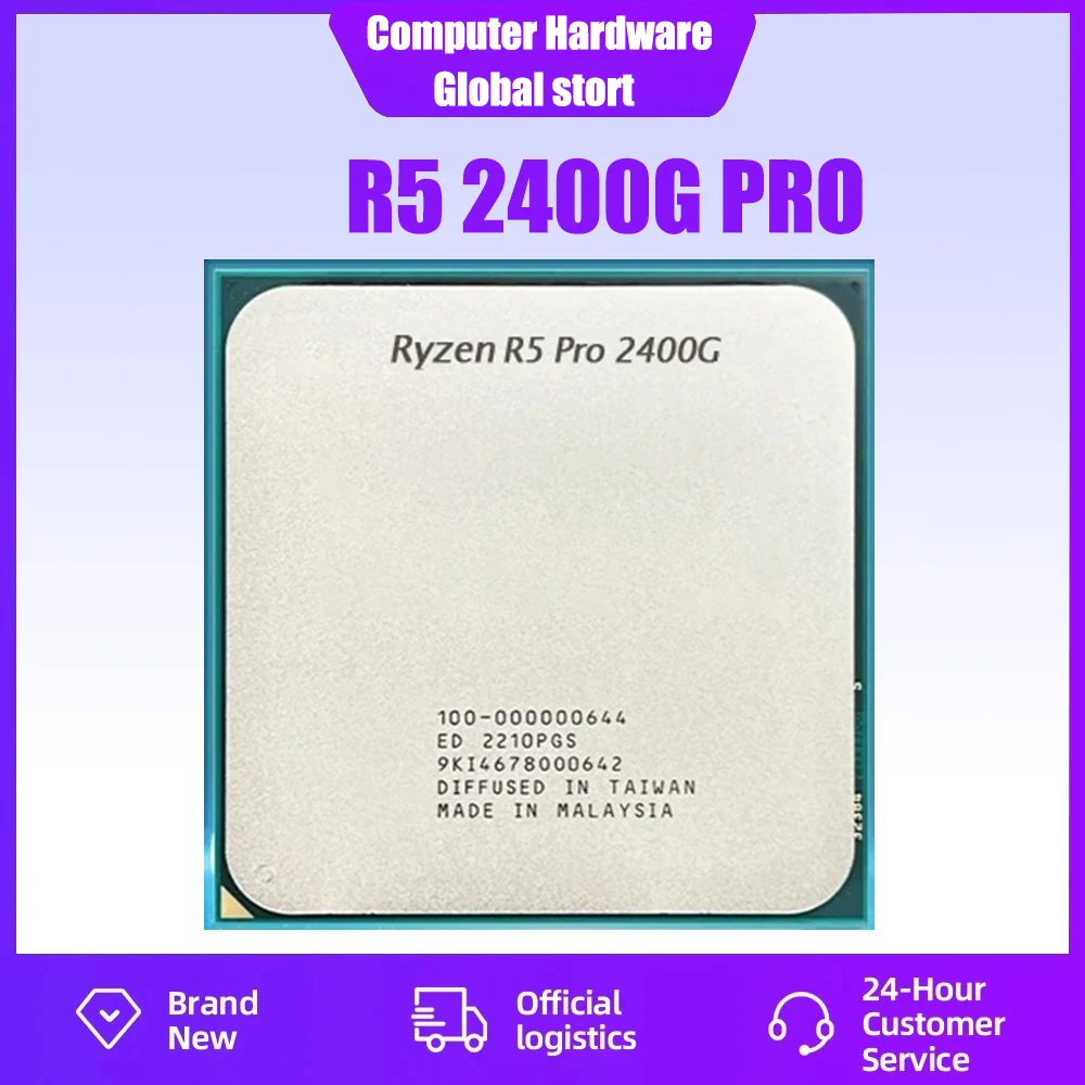 

Ryzen 5 Pro 2400G R5 Pro 2400G r5 2400g 3.6 GHz Quad-Core Eight-Thread 65W CPU Processor YD240BC5M4MFB Socket AM4