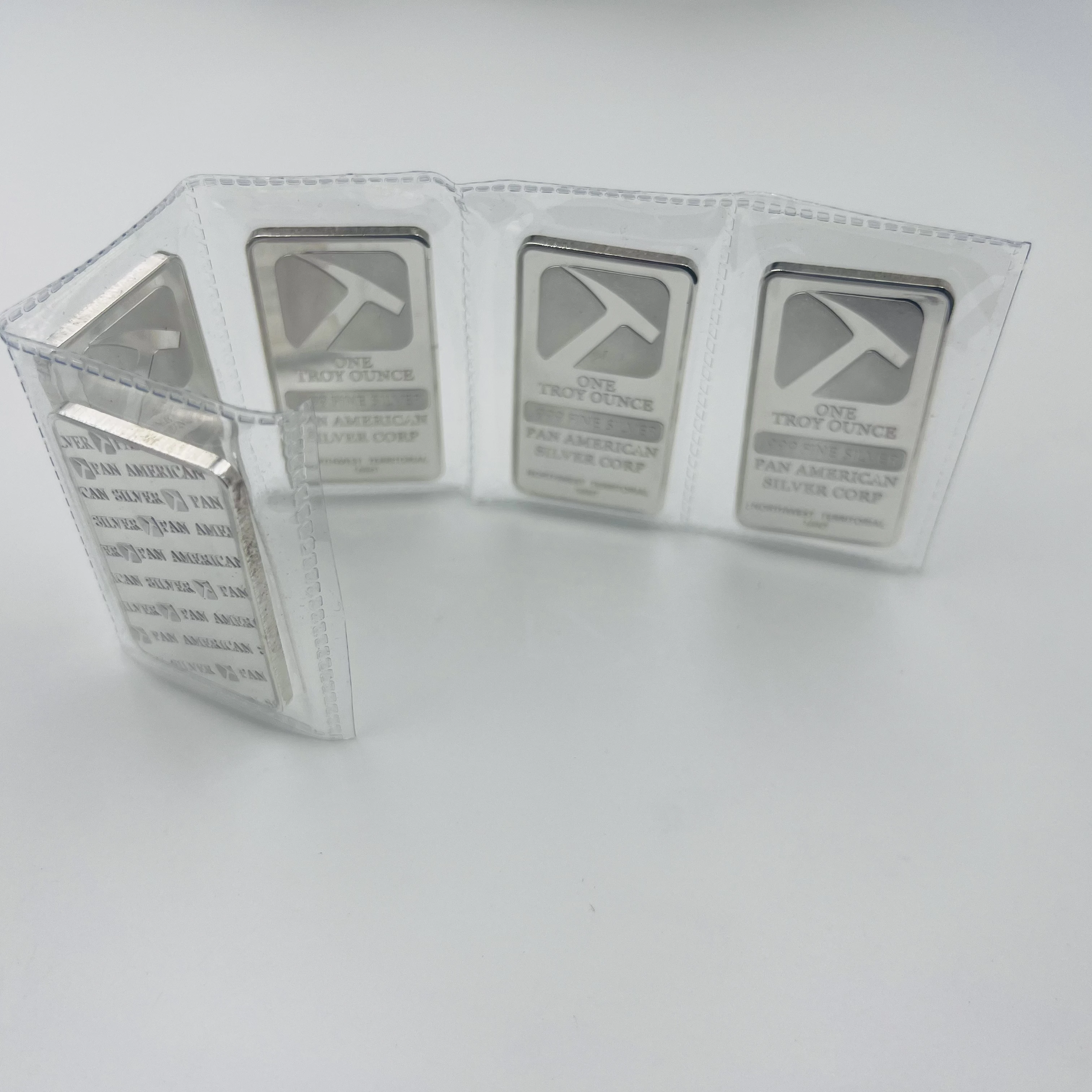 5 Pcs ( A Row)  USA Non Magnetic Pan American Silver Coin Vacuum Packed Decoration Bar