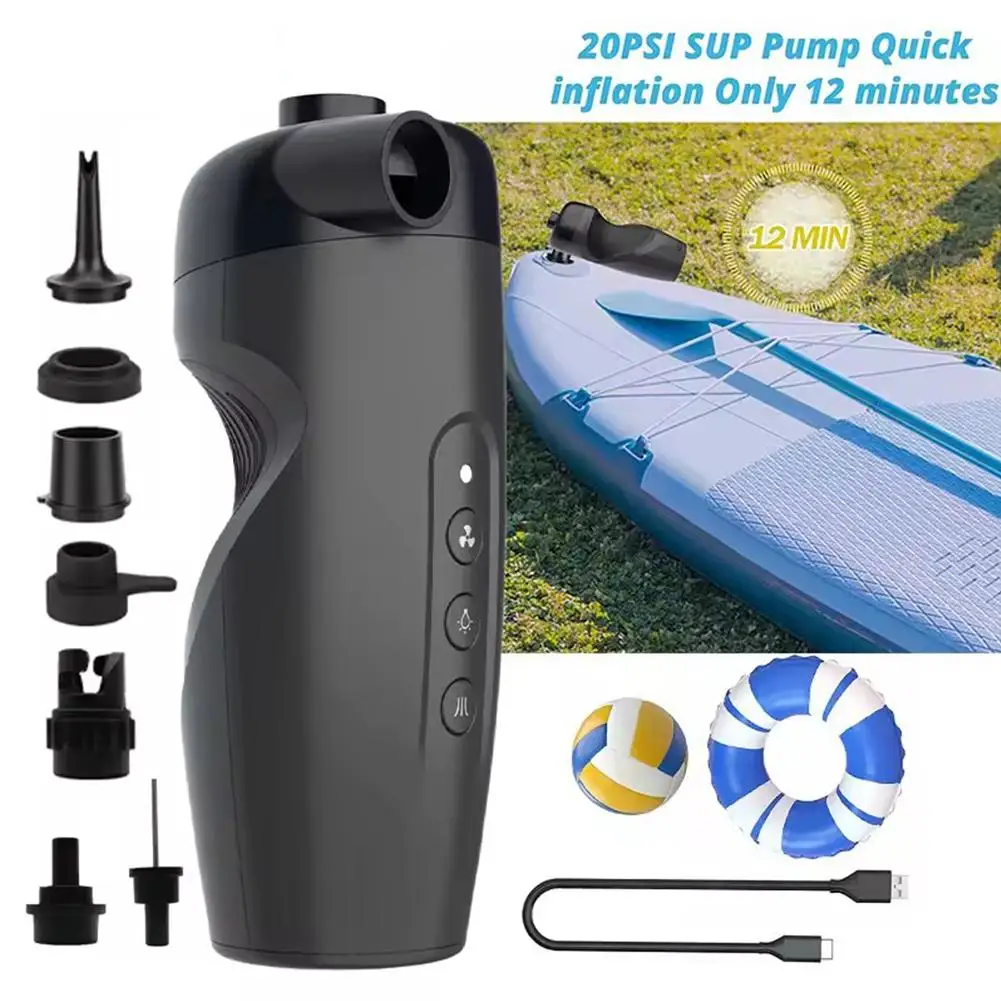 20PSI مضخة نفخ كهربائية لاسلكية محمولة في الهواء الطلق مضخة نفخ نافخة ل AP210 مجداف وقوف مجلس قارب