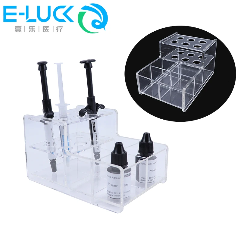 

1Pc Dental Adhesive Resin Placement Syringe Frame Acrylic Organizer Holder Case For Dentistry Supply