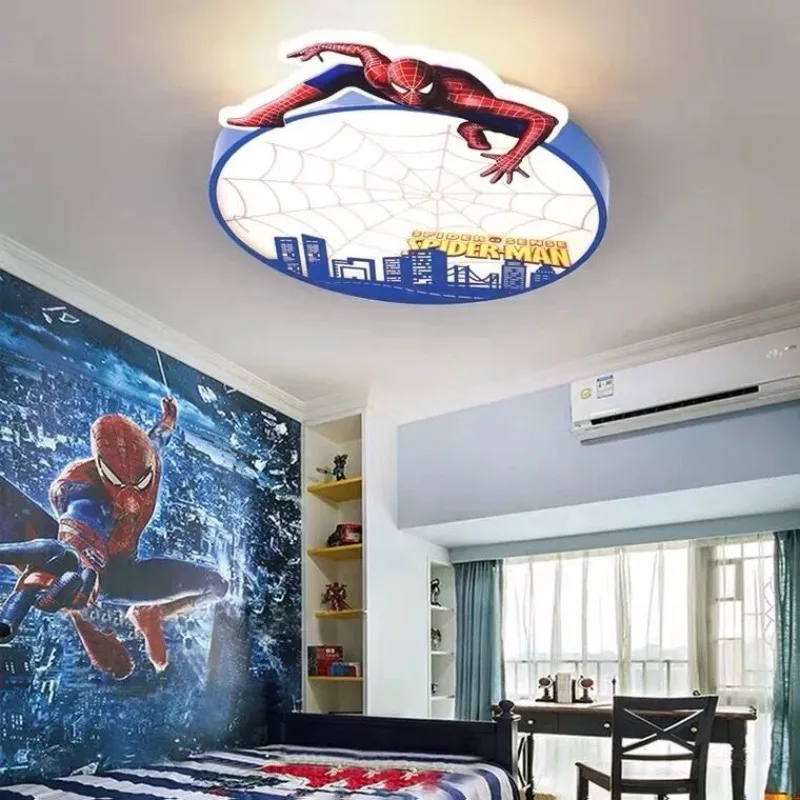 Marvel Spiderman children boys new Nordic style simple modern personality creative cartoon cartoon bedroom led ceiling lamp