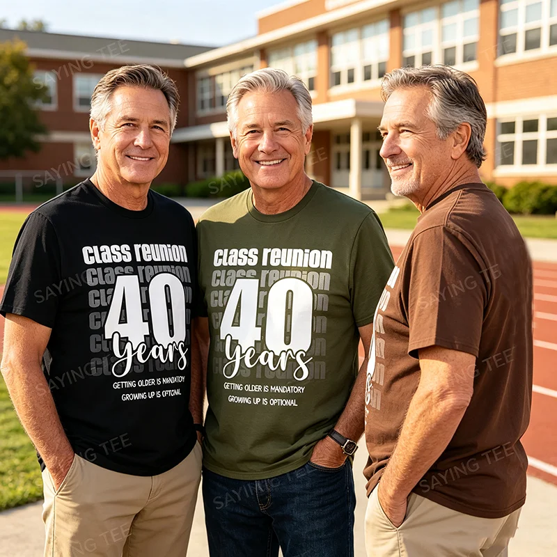Klassentreffen 40 Jahre 40. Jubiläum Klassenkameraden Freunde T-Shirt Y2k Lustig Highschool College Treffen Party Geschenke T-Shirt Kleidung – Detail 5