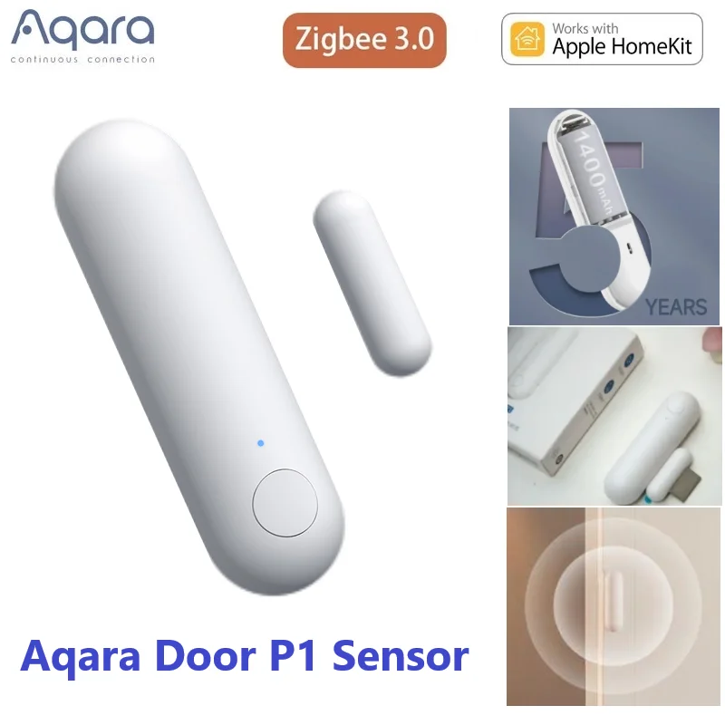 Aqara Door Window Sensor P1 Zigbee 3.0 Smart Home Wireless Anti-theft Homekit Induction Door Magnetic Alarm For HomeKit APP