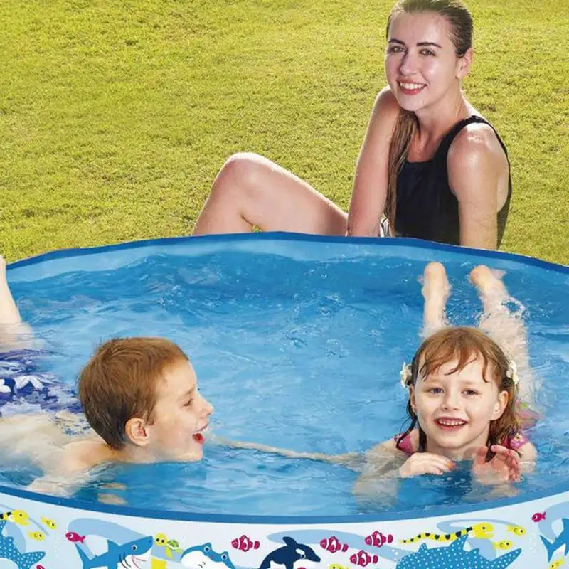 Kiddie Pool Instant Kids Swimming Pool Above Ground Swimming Play Pool Children\'s Hard Pool Indoor Outdoor Bathing Tub in Deep