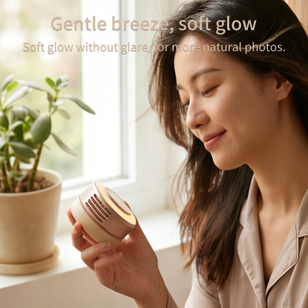Ventilateur portable mini, rechargeable, sans pales, électrique, adapté à la ventilation extérieure, avec fixation magnétique