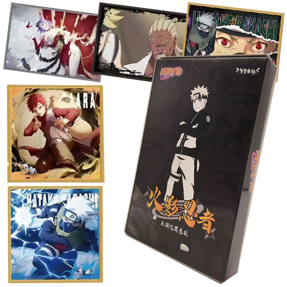 Naruto Collection Color Paper Cards Handsome Anime Character Uchiha Sasuke Rare Cards Peripheral Encourage Teen Birthday Gifts