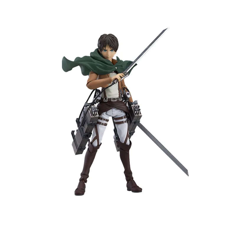 15cm Attack On Titan Figma Figure Levi·Ackerman Eren Jaeger Mikasa·Ackerman Action Figure PVC Figurine Kids Toys Gift for Boys