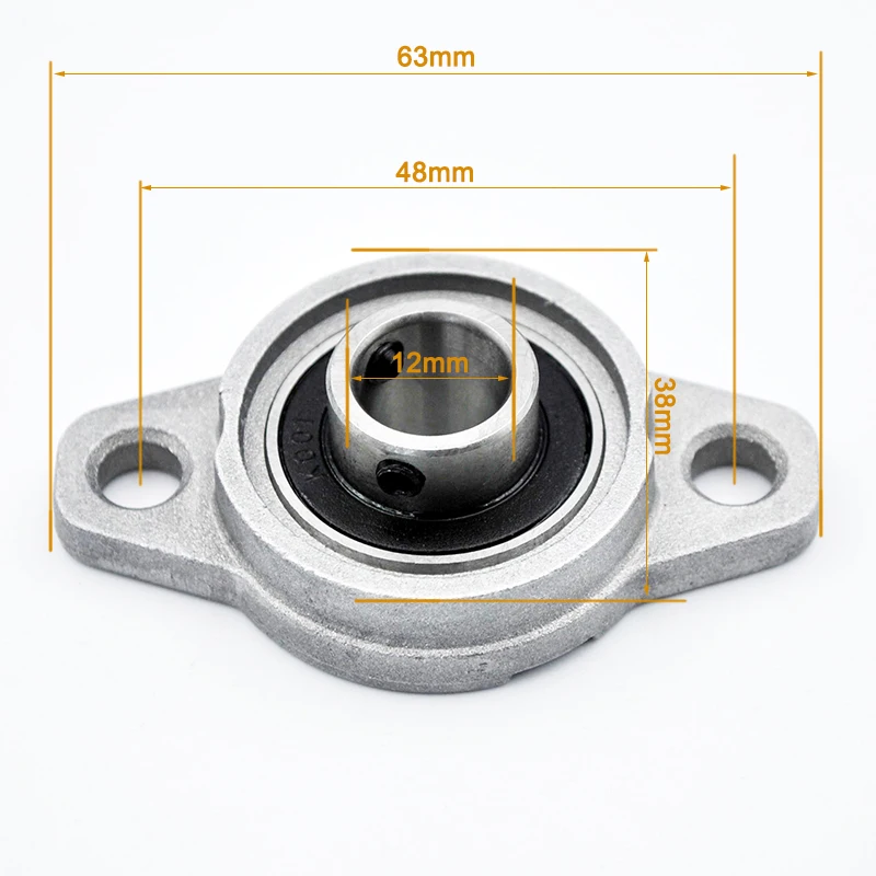 

KFL001 12mm Bearing Zink Alloy Pillow Block Bearings Bore Inner Diameter 12 mm Mini Small Bearings with Housing