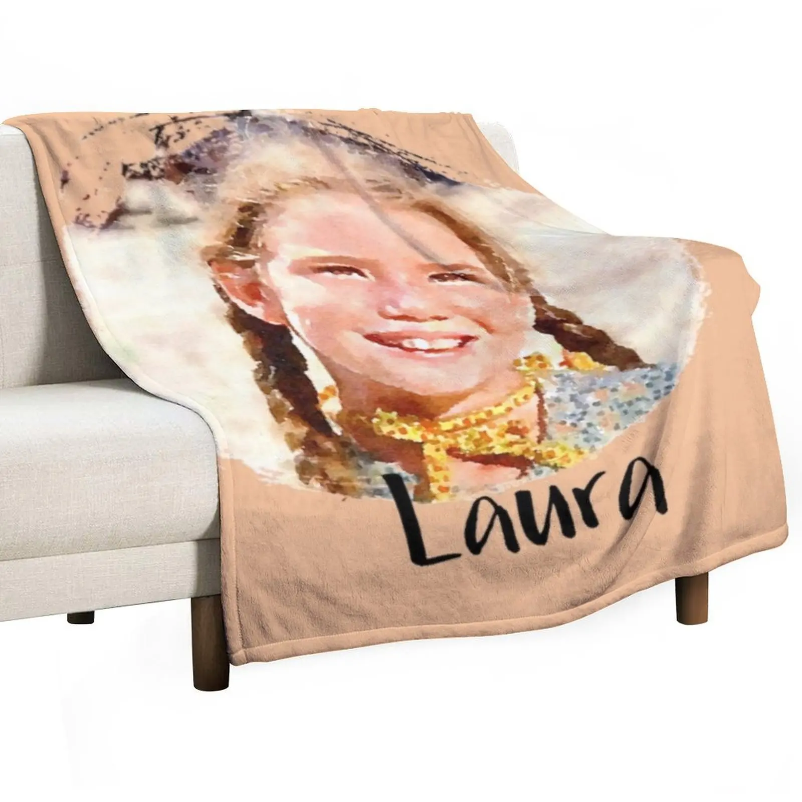 Laura Ingalls Throw Blanket Decorative Beds Flannel Blankets