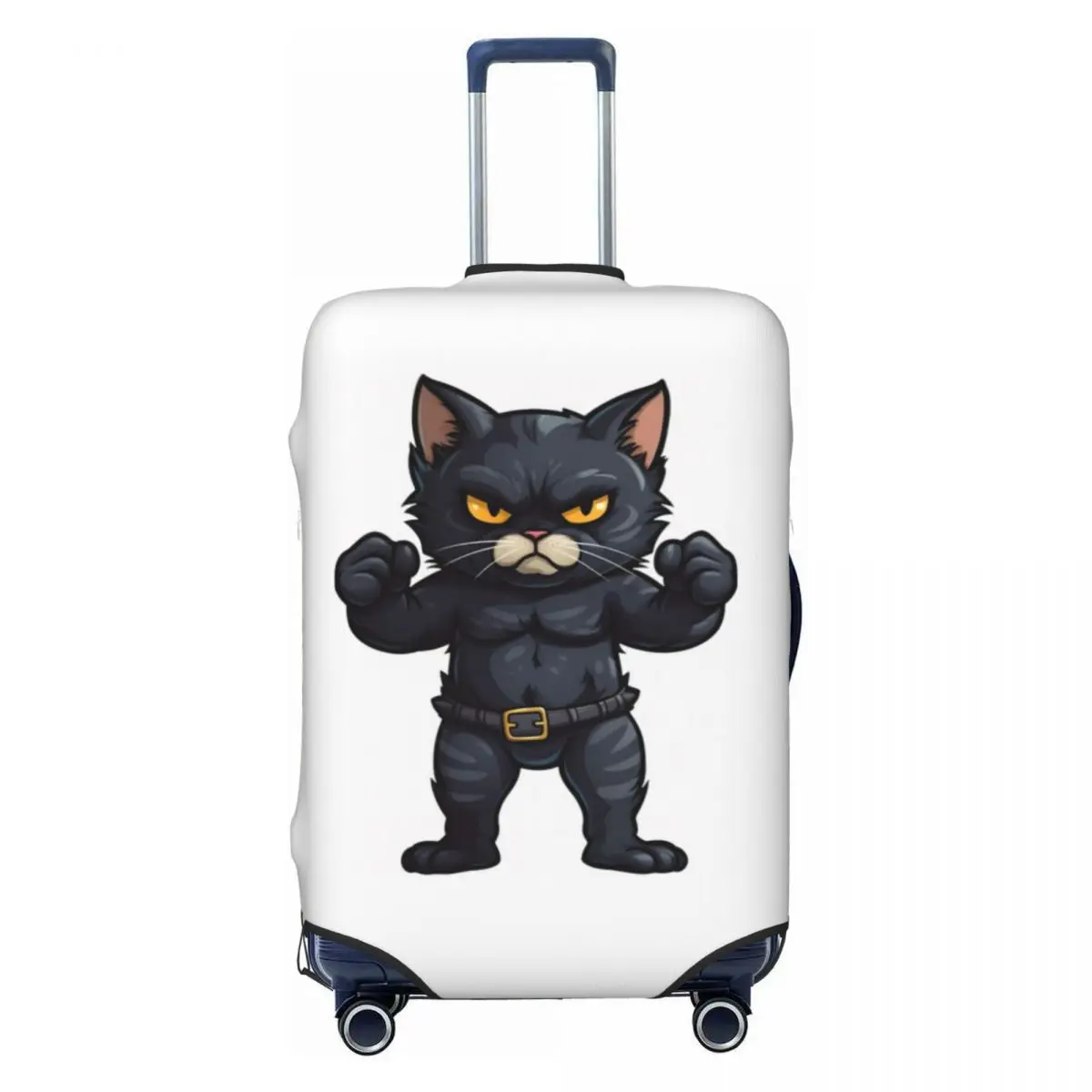 

Strenght Black Cat Miaw Print Luggage Protective Dust Covers Elastic Waterproof 18-32inch Suitcase Cover Travel Accessories