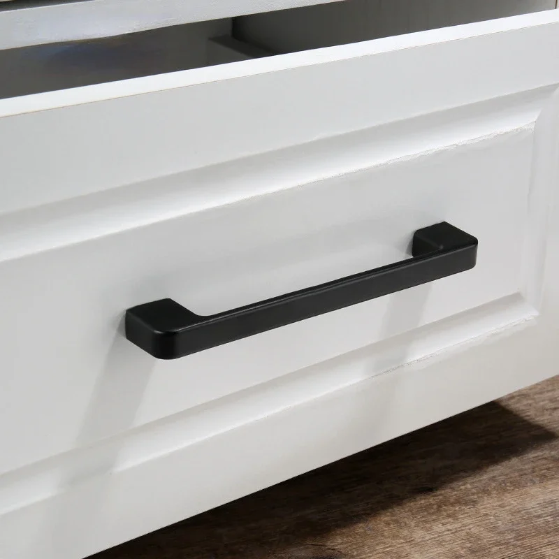 96 128 192 224 320mm Modern Simple Bright Chrome Black Stain Nickel Kitchen Cabinet Wardrobe Drawer Handle Knob Shiny Silver