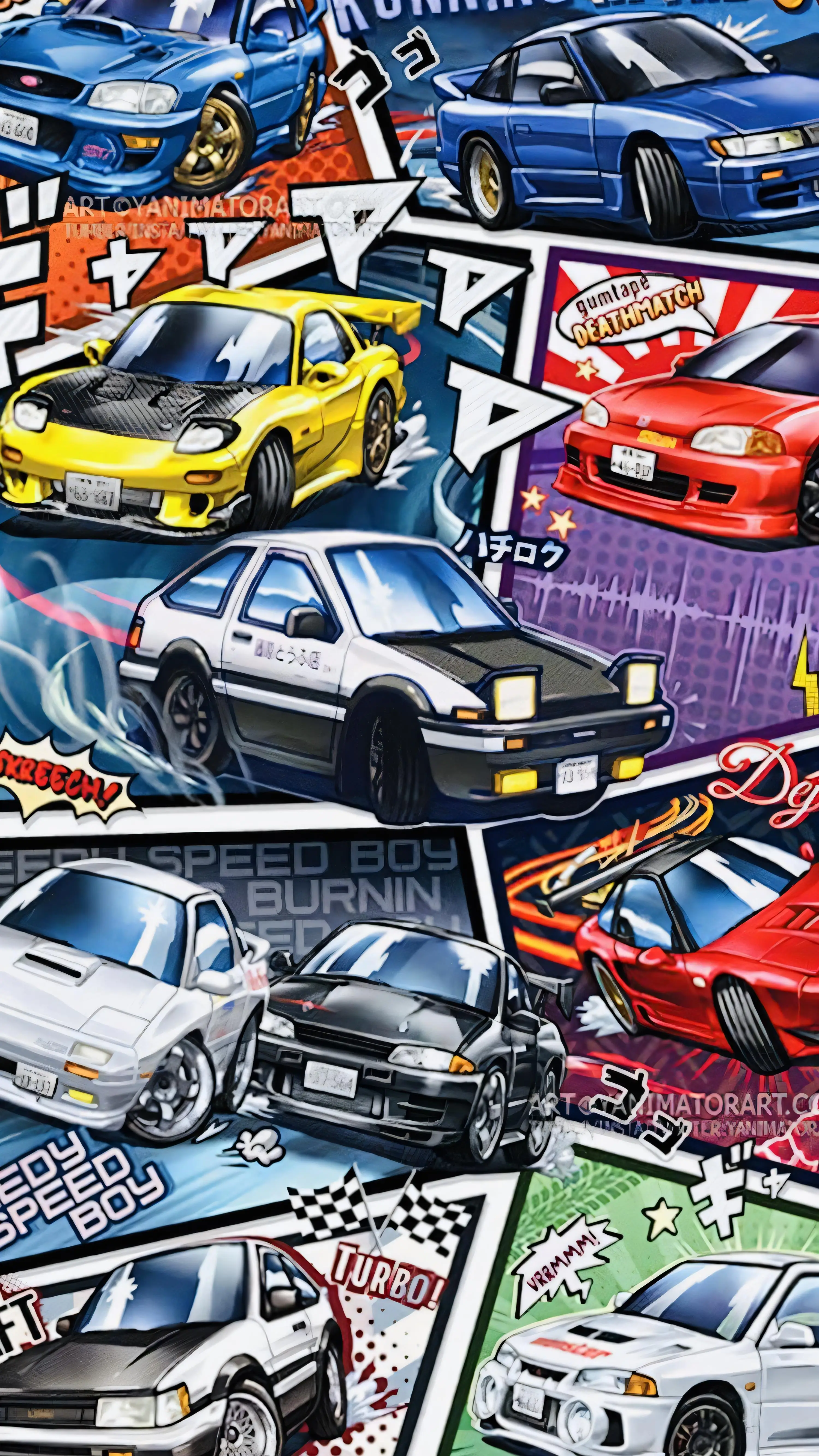 JDM Japanese Import Cars Poster Racing Speed Boy Turbo Aluminum Tin Sign Wall Decor Art