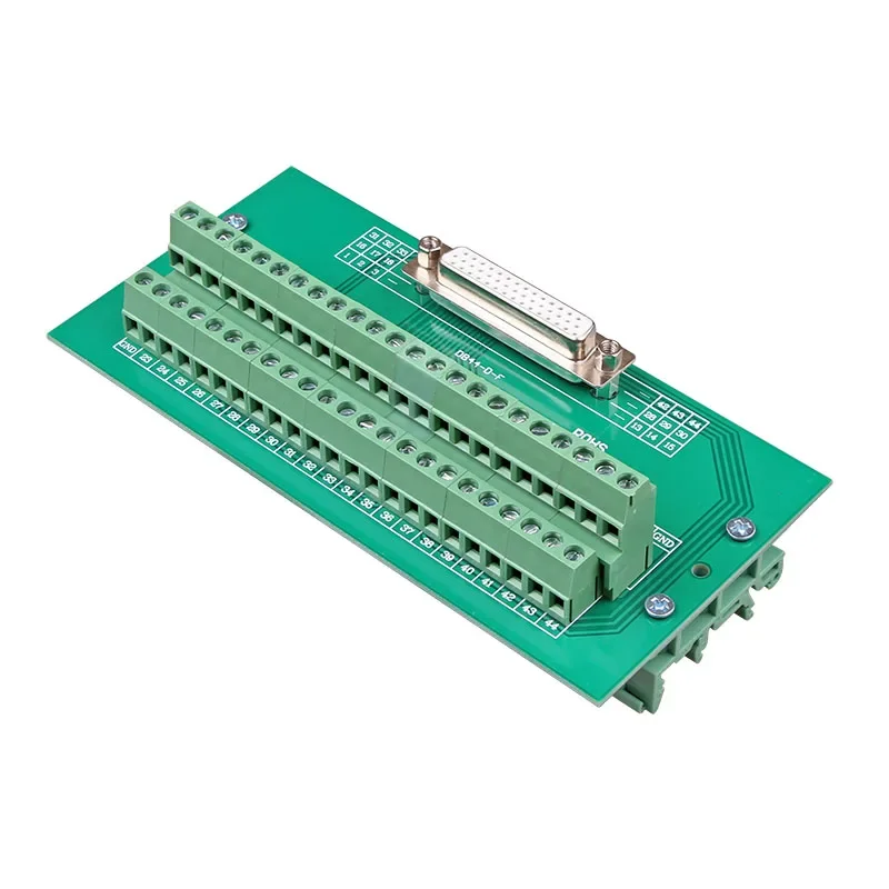 DB44 Female/Male D-SUB DR-44 44 Pins Port Din Rail Mounting Terminal Block Adapter Converter PCB Board Breakout 3 Row