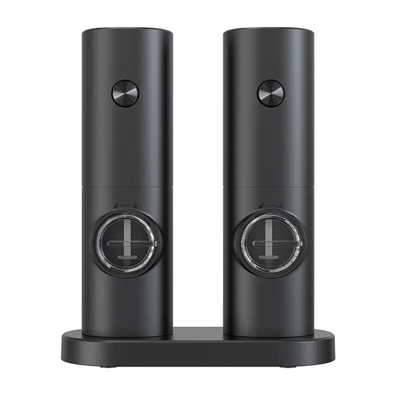 Electric Salt And Pepper Grinder Sets,With Base,Adjustable Coarseness Can Refillable Mill Battery Powered Automatic Pepper Mill