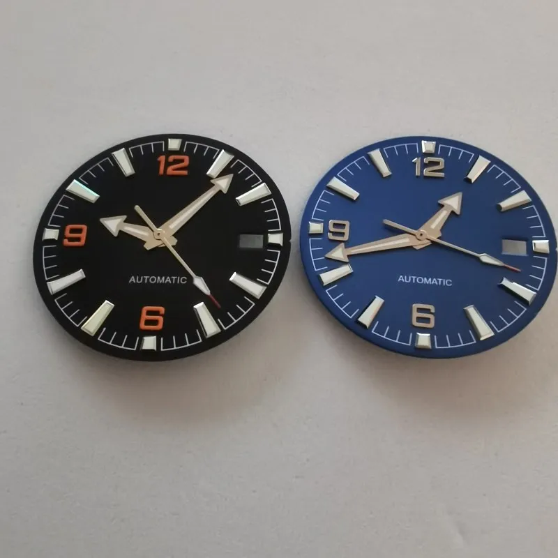 31mm Super Green Luminous 369 Number Scale Insert Black Blue Watch Dial  Hands Fit for NH35 NH36 Mechanical Movement Sea 600