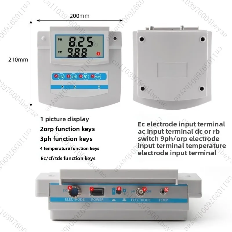 Цифровой настольный измеритель кислотности TDS/EC/CF/ORP, многофункциональный прибор для обнаружения качества водных сточных вод