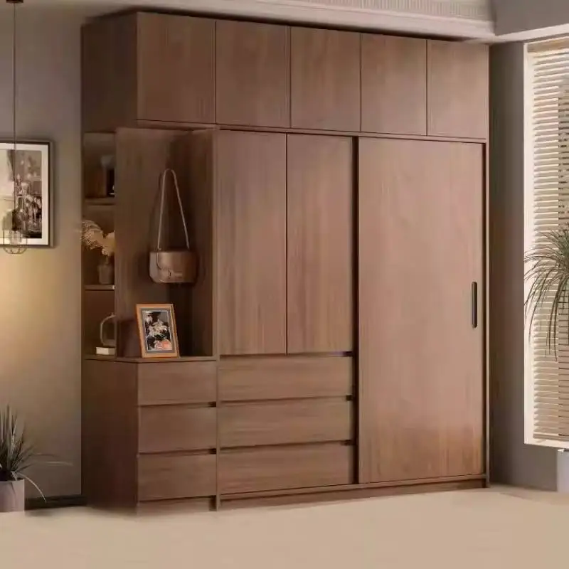 

Hanging Clothes Wardrobe Sliding Doors Vintage Storage Cabinets Wardrobe Bedroom Drawers Tall Armario Furniture For Home