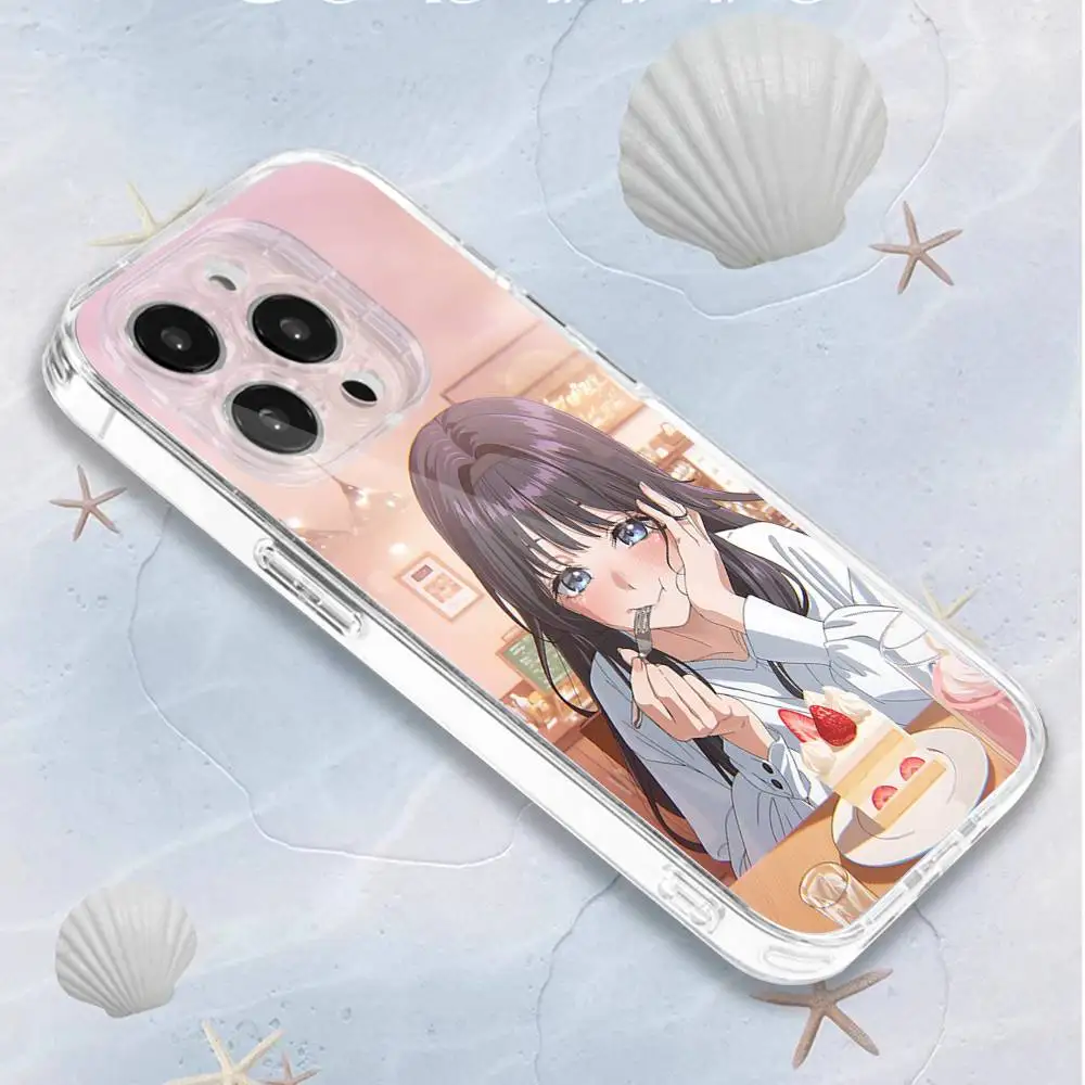 حافظة هاتف Kaoruko Waguri لهاتف iPhone 16,15,14,13,12,11 Pro,Max,Plus,X,XS,XR,SE4,E غطاء ناعم شفاف صغير