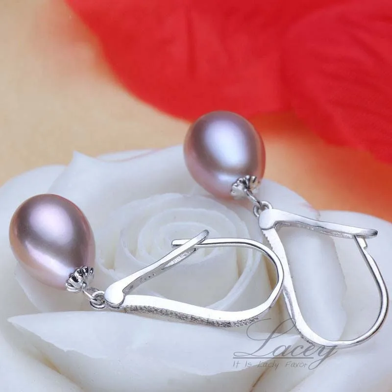 LACEY Fresh Water Pearl  Clip Earrings,Real Pearl Earrings For Women,925 Silver White Natural Pearl Earring Wedding