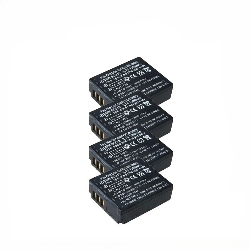 

4Pcs 1300mAh CGA-S007E DMW-BCD10 CGA-S007GK High Capacity Rechargeable Battery For Panasonic Digital Camera