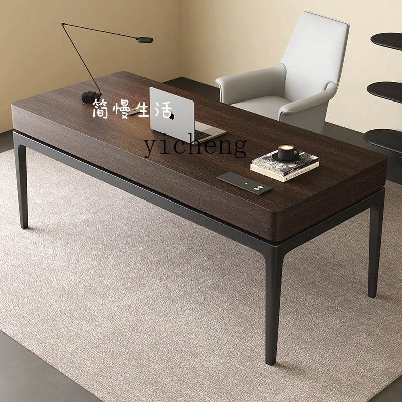 

LX light luxury solid wood desk modern simple home computer desk office