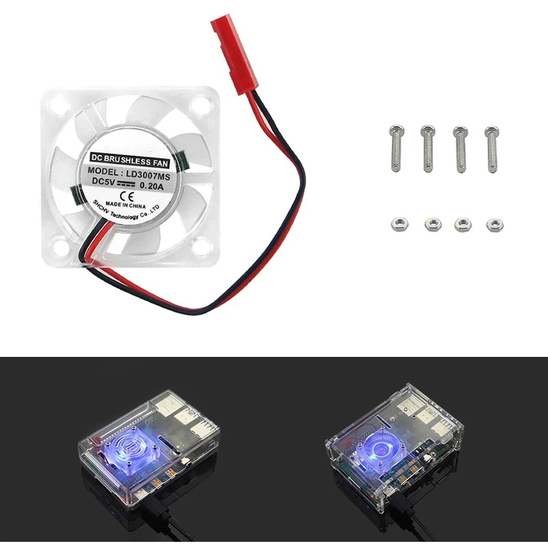 Raspberry Pi Cooling Fan 5V 3.3V DC Brushless Cooler for Raspberry Pi 4B 3B+ 3B 2B for Orange Pi