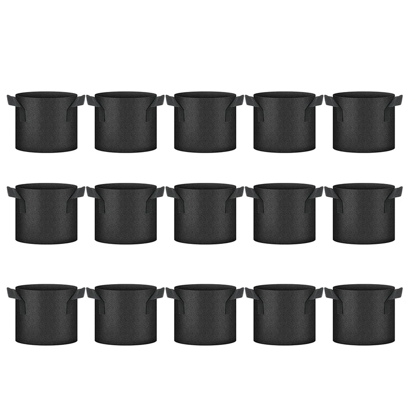 BYBS-Plant Grow Bags 5 Gallon Tomato Planter Pots 6-Pack With Handles,Non Woven Fabric Gardening Planter For Vegetable