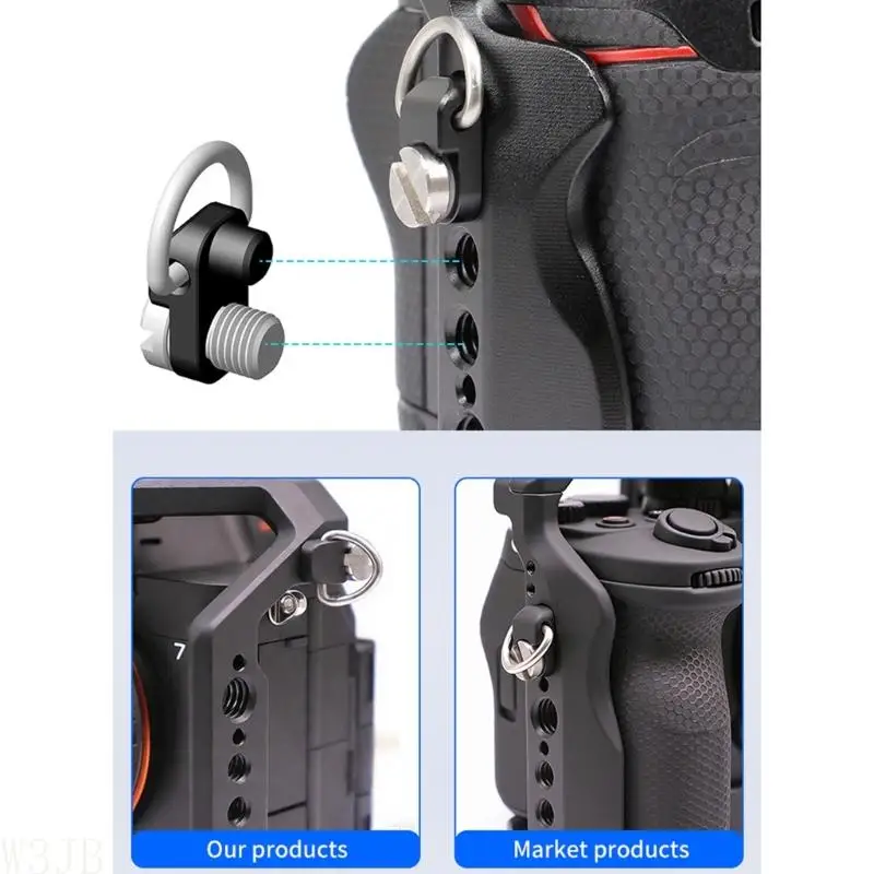 W3JB Kamerakäfig für A7M4 A7M5 A7R5 Aluminium Vollkäfig Schnellwechselplatte DSLR-Kamera – Detail 8
