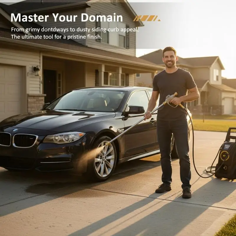 

Heavy Duty Stainless Steel Pressure Washer Lance Extension Wand for Car Washing Home Outdoor Gutter Cleaning