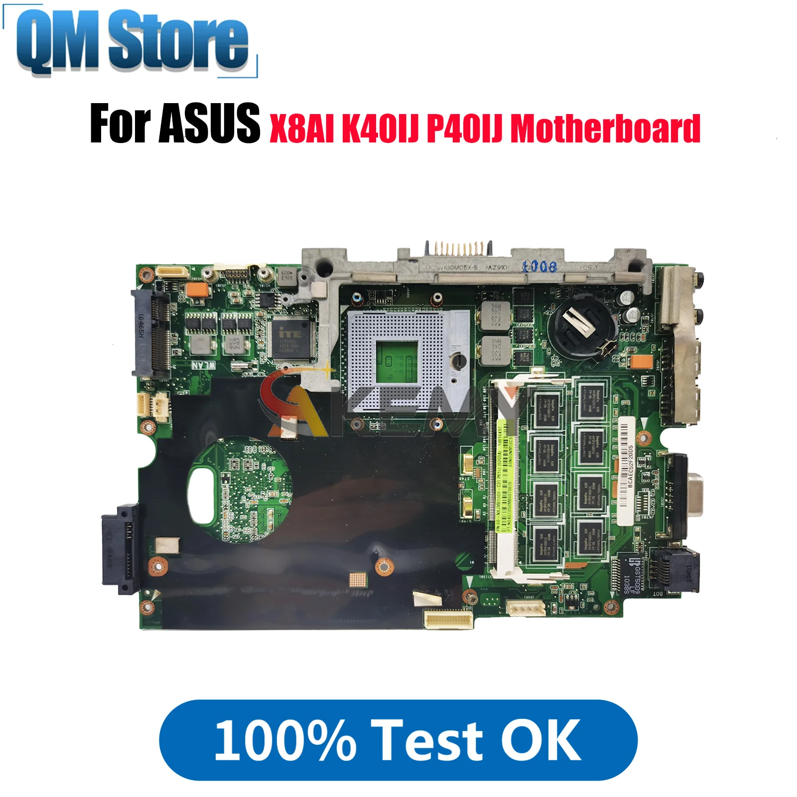 

Материнская плата для ноутбука K40IJ для ASUS K40ID K40IN X8AI K40I K40IJ K40IE, материнская плата для ноутбука, 100% тестирование, ОК, быстрая доставка, высокое качество