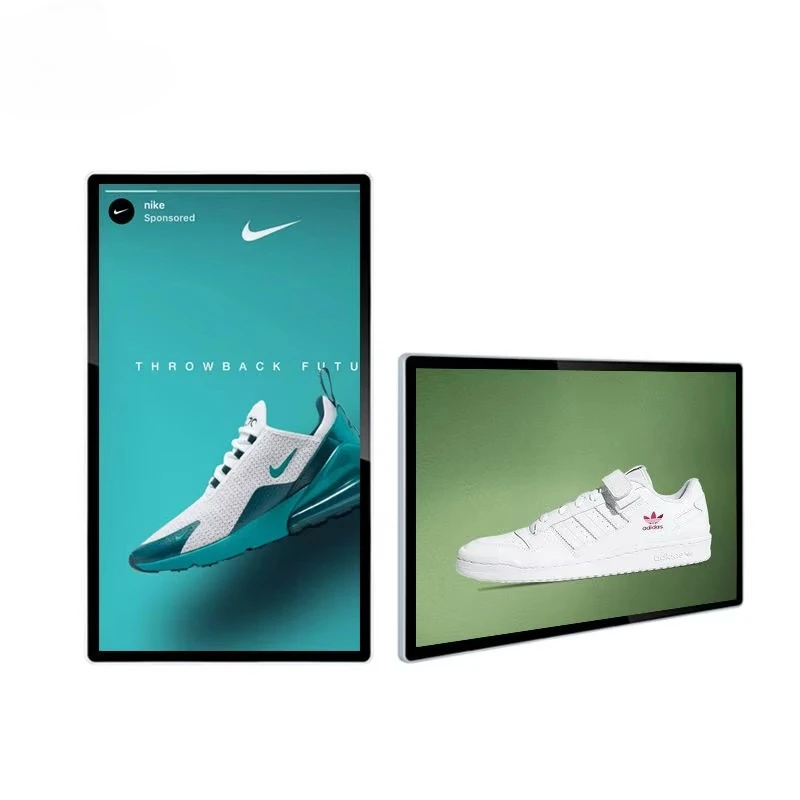 Ultra-Thin USB Media Player Advertising Screen 3mm Vertical LCD Digital Signage for Shopping Mall Commercial Ads Wall Mounted