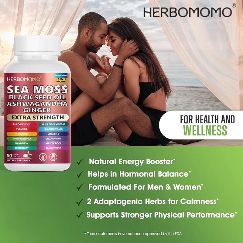 Sea Moss Supplement All in 1 Non - Artificial Supports For Energy, Reproductive Health Natural Energizer