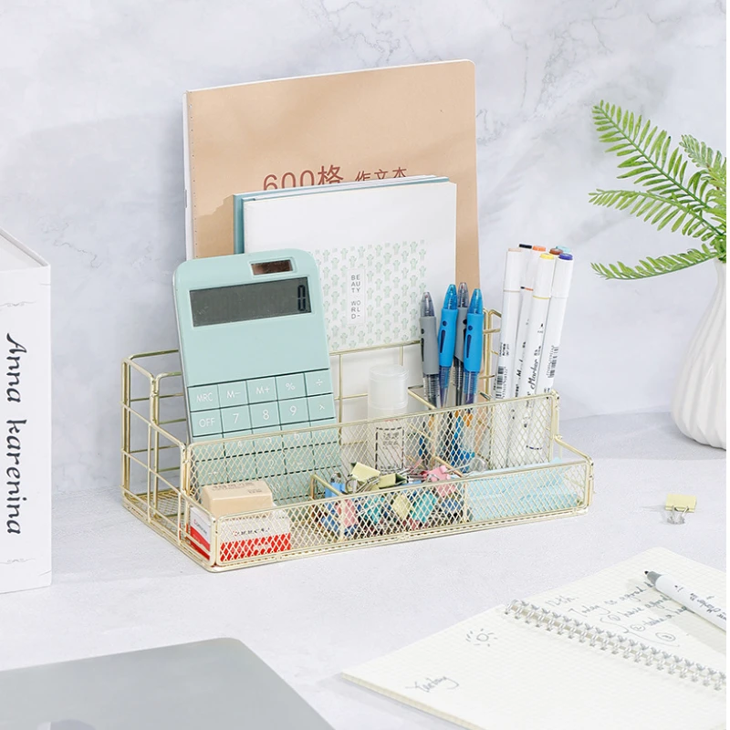 

Nordic Metal Desktop Organizer – Multifunctional File Frame for Stationery, Cosmetics, Supplies – Stylish Space-Saving Offic