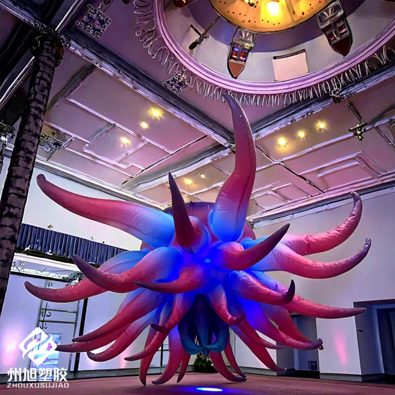 

Надувные цветы, подвесные цветы, растительные воздушные модели с воздуходувниками, квадратное украшение для наружного торгового центра