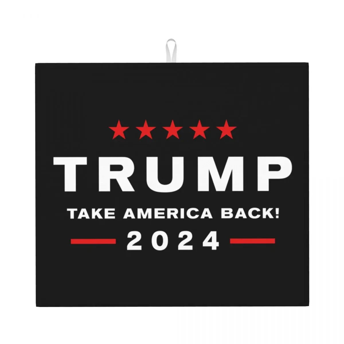 Trump 2024 US America Back Dish Drying Mat for Kitchen Absorbent Fast Dry Microfiber Drainer Pads