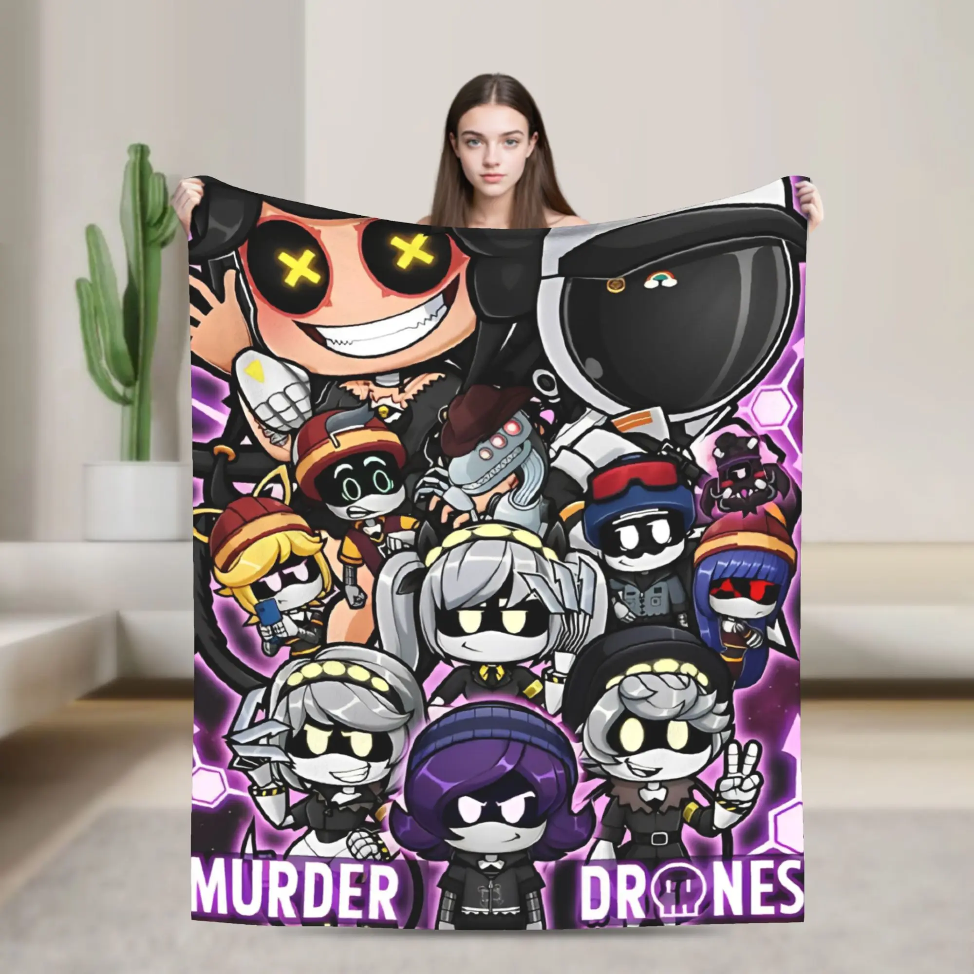 

Murder Drones Blanket Ultra Soft Throw Blankets for Couch 50x60 Inch Multiple Sizes Quilt