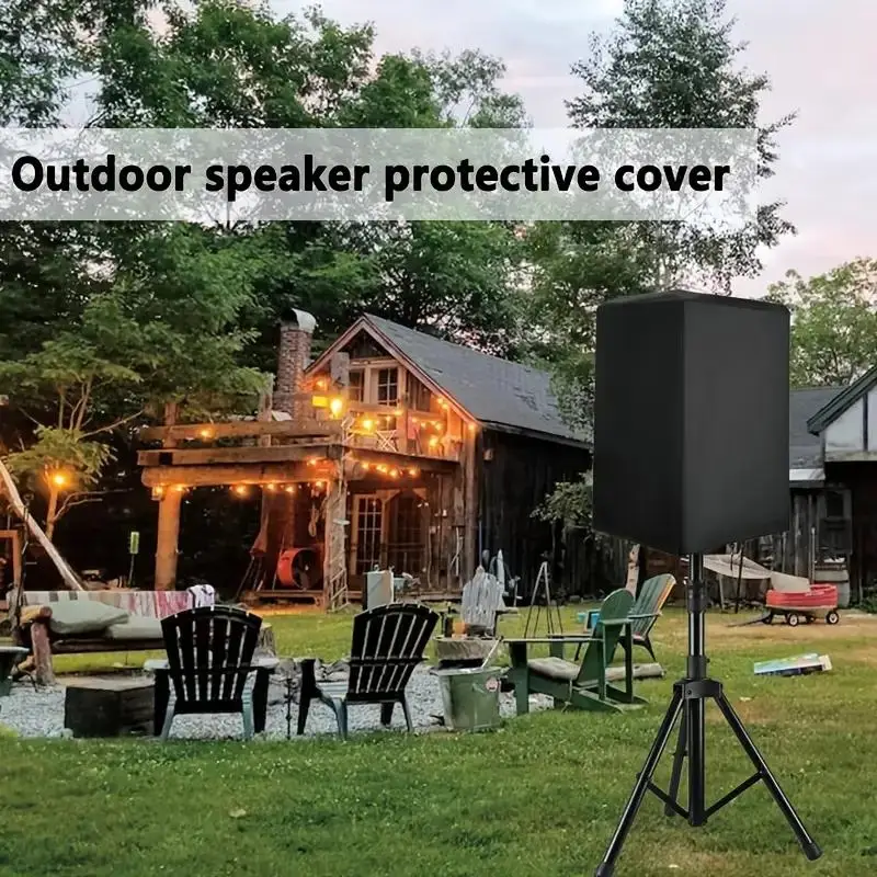 New Durable Black 210D Oxford Cloth Speaker Covers Water And Dust Resistant Multiple Sizes For Home Theater Outdoor Sound System
