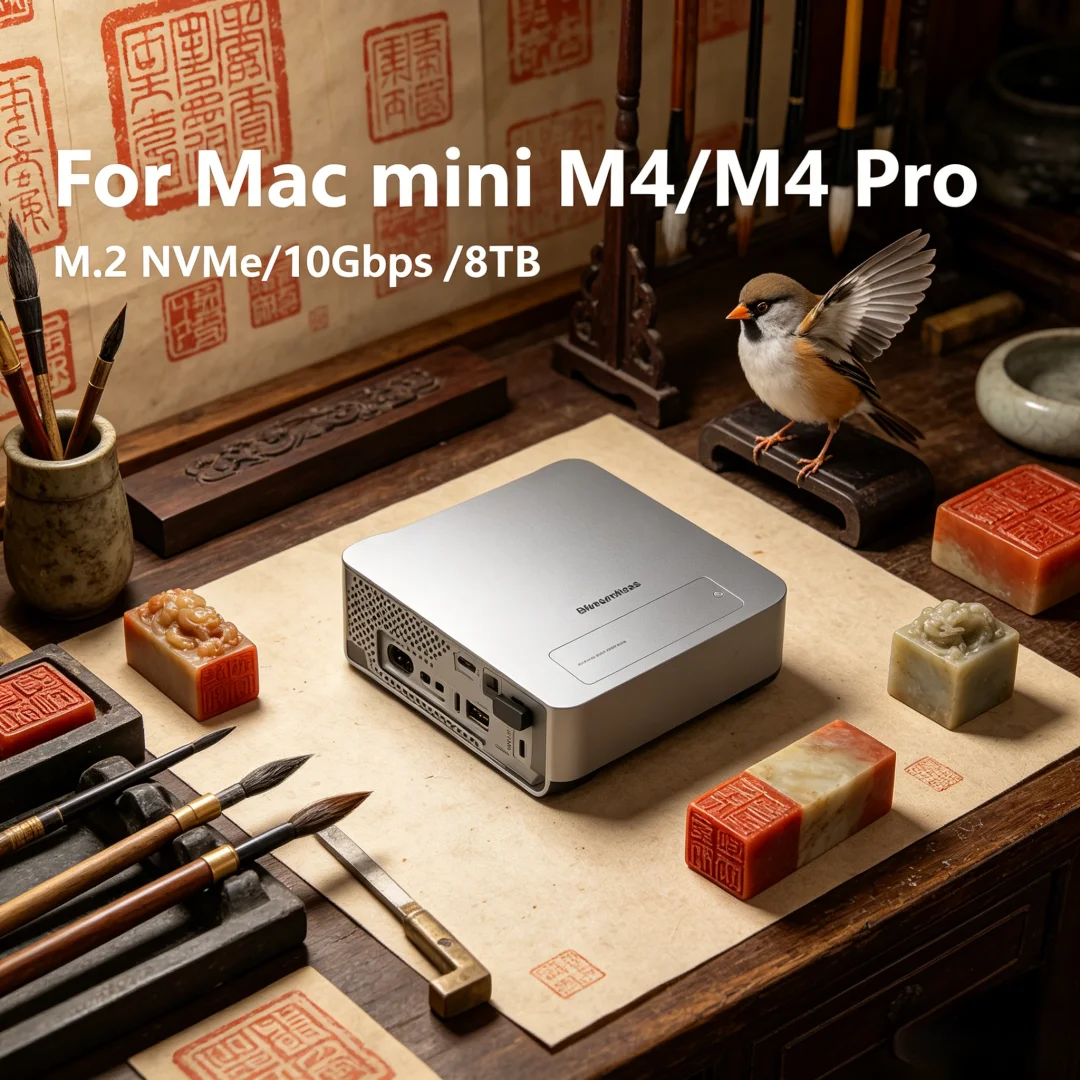 

Sophisticated Robust Ssd Docking For 2024 MAC Mini M4/M4 Pro Stand with M.2 NVMe SSD Enclosure 4K/60HZ HDMI-Com SD4.0 TF4.0 10Gb